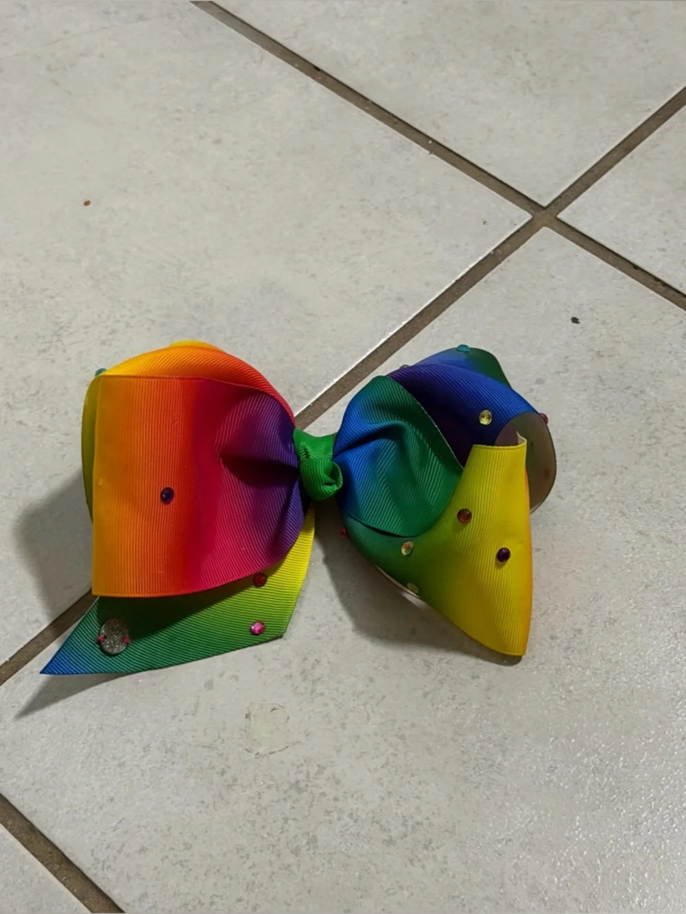 Jojo Siwa Girls Rainbow Kids Hair Bow with‎ Rhinestones Hair Accessories.